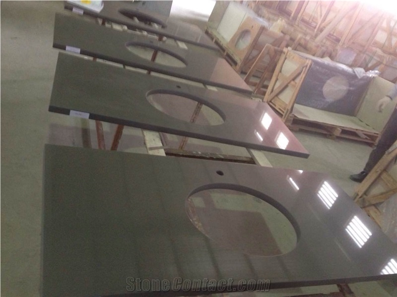 Light Grey Quartz-P033-Vanity Tops