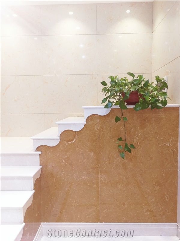 Ls-P001 Light Emperador Artificial Stone Tiles & Slabs