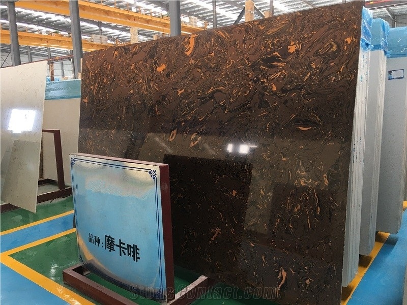 Ls-P002 Mocha / Artificial Stone Tiles & Slabs