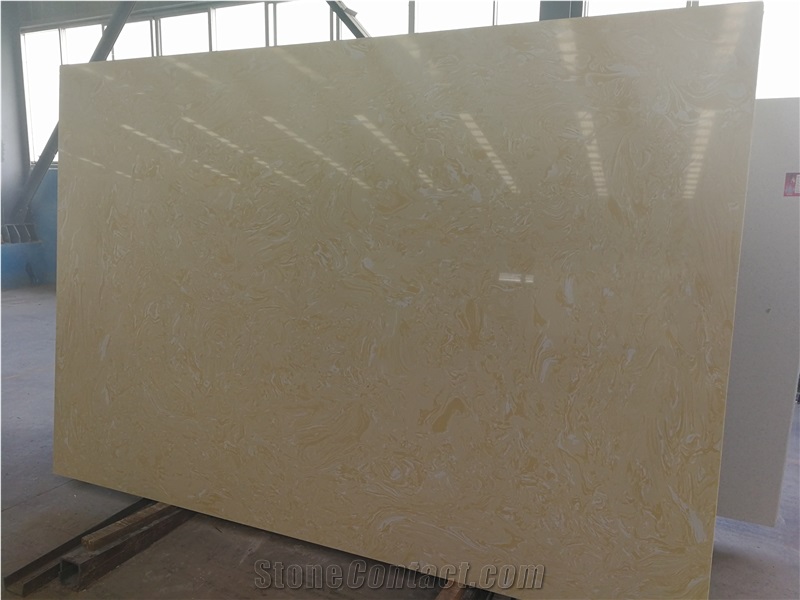 Ls-P012 White Rose Artificial Stone Slabs&Tiles Flooring&Walling