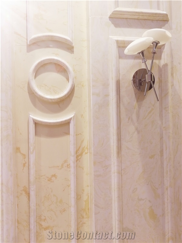 Ls-P029 Oman Beige Artificial Stone Slabs&Tiles Flooring&Walling