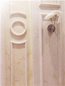 Ls-P029 Oman Beige Artificial Stone Slabs&Tiles Flooring&Walling
