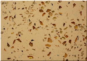 Ls-Q001 Gold Diamond / Artificial Stone Tiles & Slabs