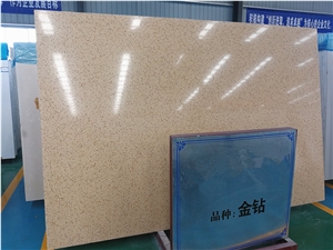 Ls-Q001 Gold Diamond / Artificial Stone Tiles & Slabs
