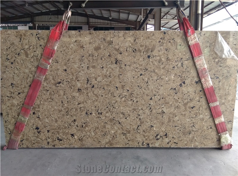 Marble Vein Lf-C003 / High Quality Brown Quartz Tiles & Slabs