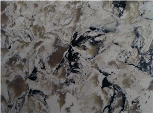 Marble Vein Lf-C004 / High Quality Brown Quartz Tiles & Slabs