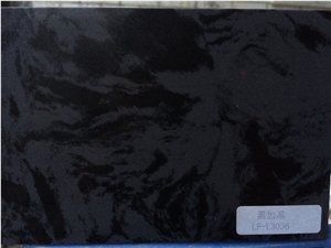 Marble Vein Lf-L3036 / High Quality Black Quartz Tiles & Slabs