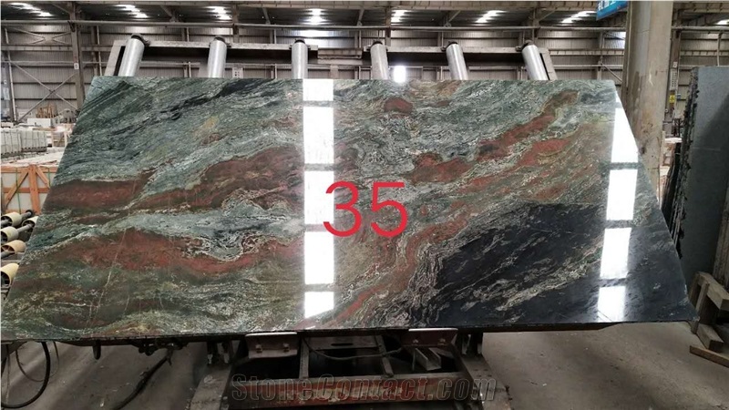 Polished Green Jadeite Granite Slabs&Tiles Granite Flooring&Walling