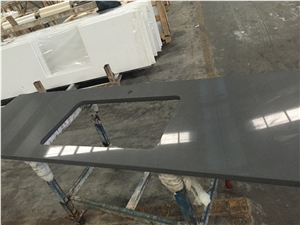 Pure Grey Quartz-P009-Countertop