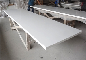 Pure White Quartz-Countertop Bench Tops Desk Tops Island Tops