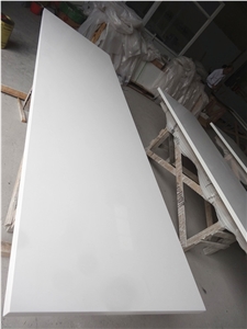 Pure White Quartz-Countertop Bench Tops Desk Tops Island Tops