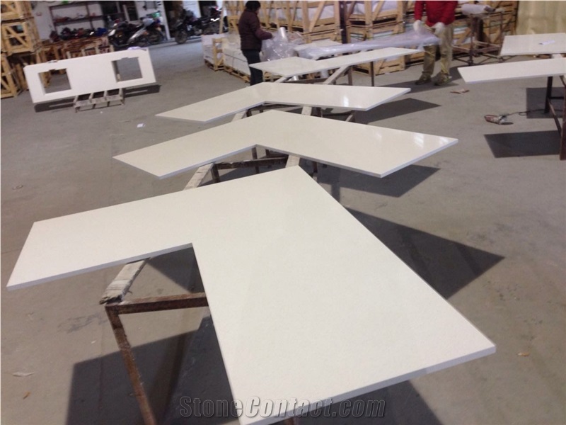 Pure White Quartz Countertop Project Show