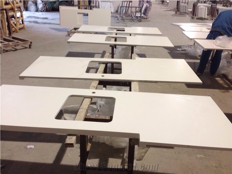Pure White Quartz Countertop Project Show