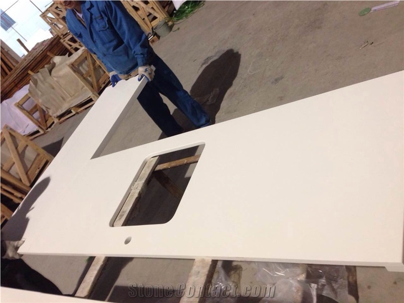 Pure White Quartz Countertop Project Show