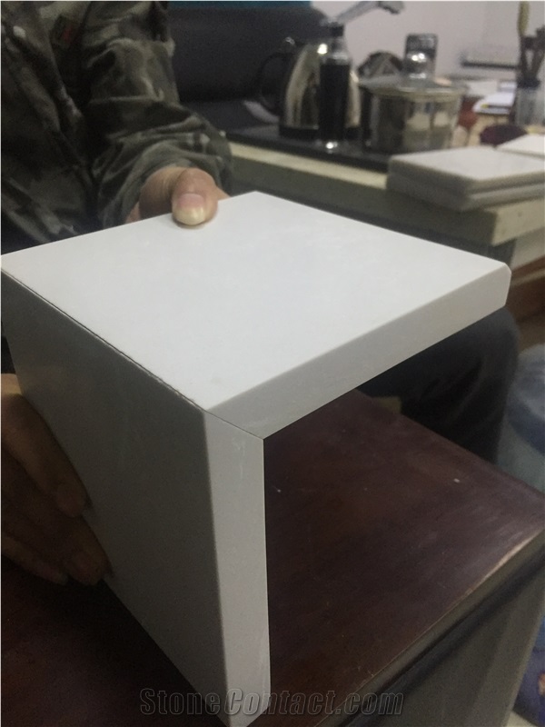 Quartz Miter Edge, White Quartz Kitchen Countertops