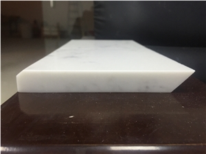 Quartz Miter Edge, White Quartz Kitchen Countertops