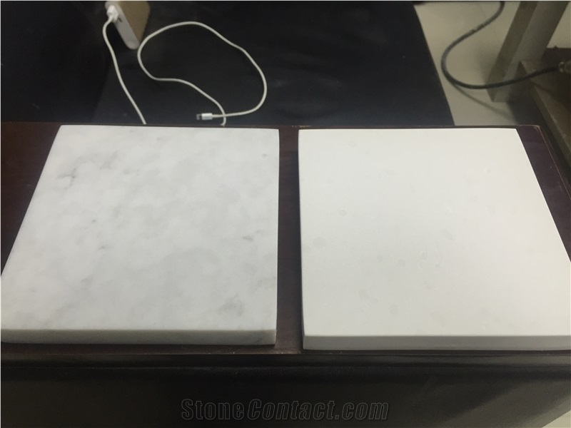 Quartz Miter Edge, White Quartz Kitchen Countertops