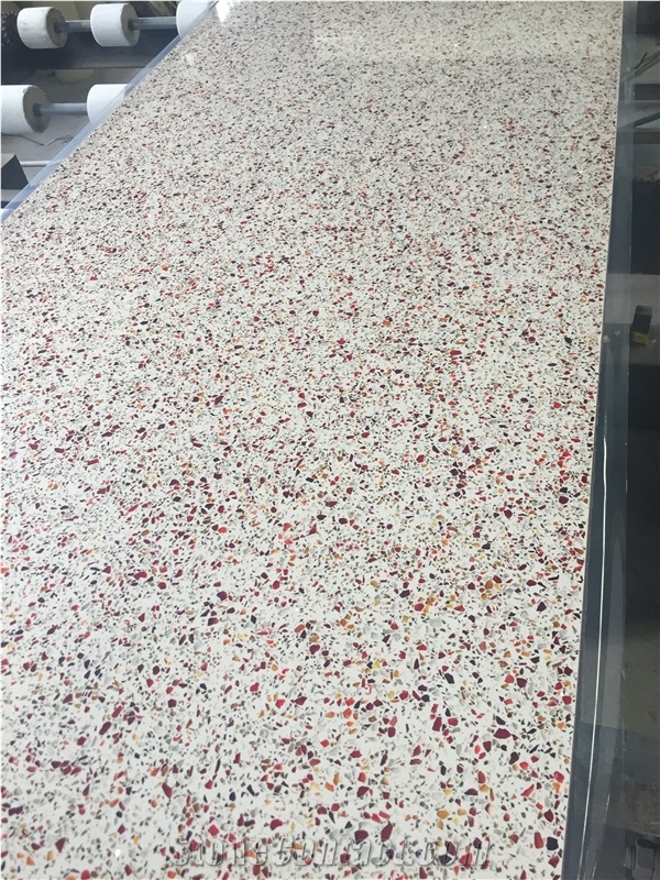 Red Mirror Quartz Countertop Bench Top Bar Top Desk Top