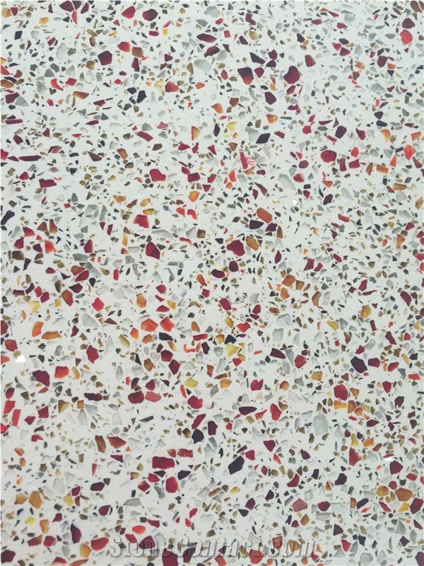 Red Mirror Quartz Countertop Bench Top Bar Top Desk Top
