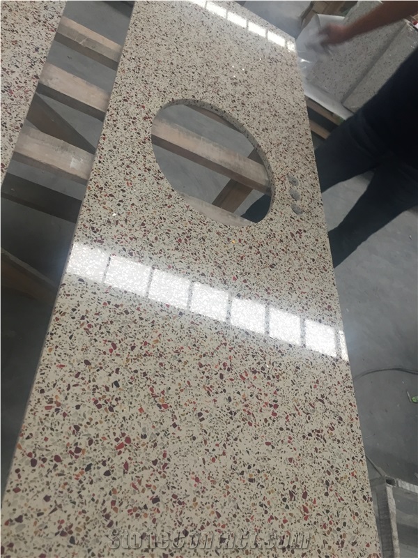 Red Mirror Quartz Countertop Bench Top Bar Top Desk Top