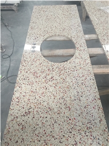 Red Mirror Quartz Countertop / High Quality Kitchen Tops