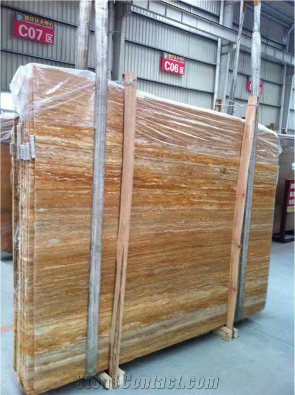 Travertine Gold / Iran High Quality Travertine Tiles & Slabs
