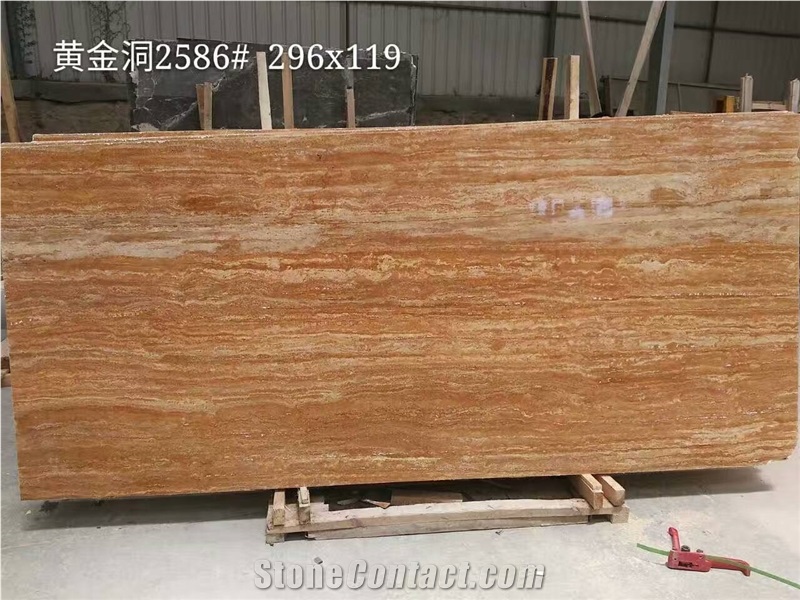 Travertine Gold / Iran High Quality Travertine Tiles & Slabs