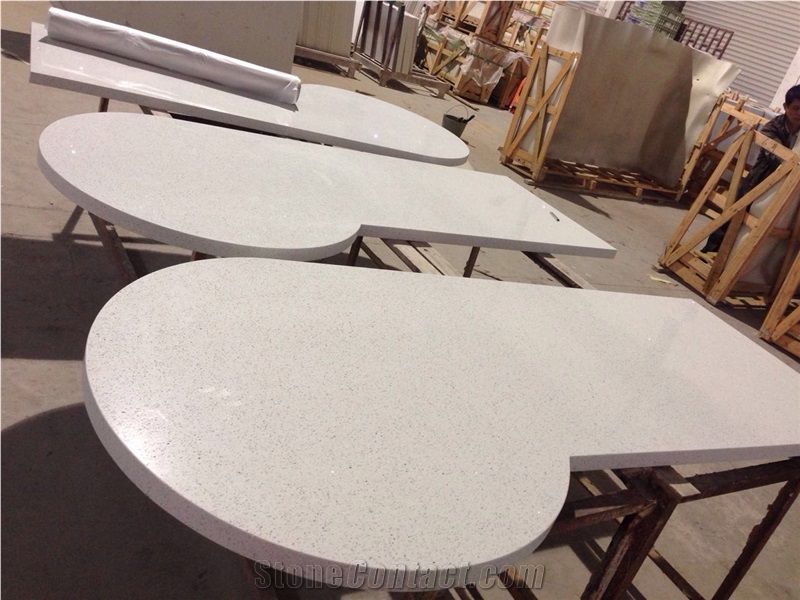 White Mirror Countertop Kitchen Worktops Bar Top