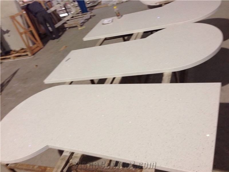 White Mirror Countertop Kitchen Worktops Bar Top