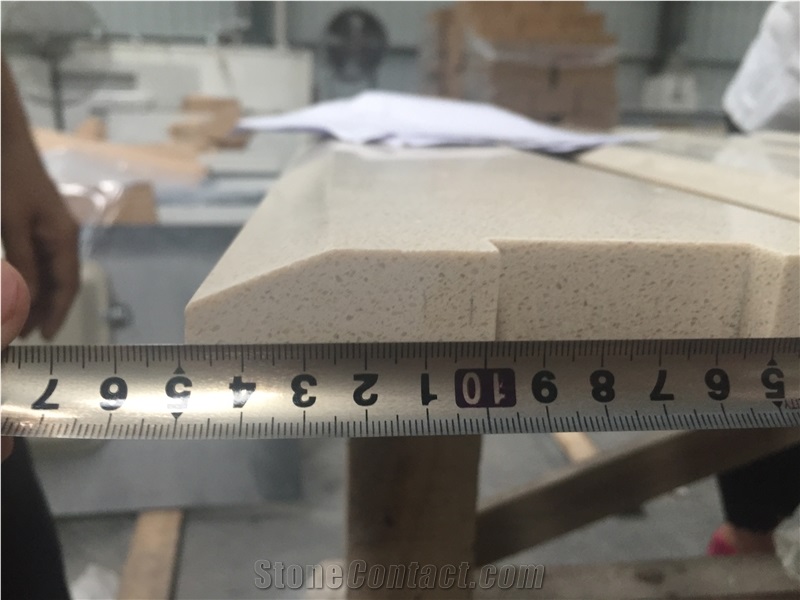 White Quartz-Threshold Kitchen Counter Top