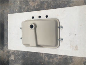 White Quartz With The Sink Bathroom Sinks