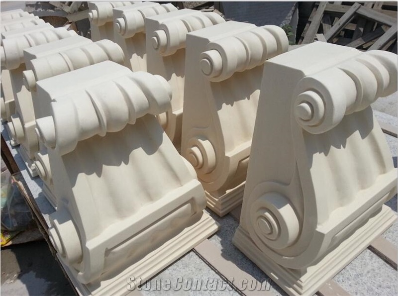 White Limestone,Beige Limestone Moldings, Cornices, Bandings