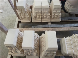 White Limestone,Beige Limestone Moldings, Cornices, Bandings