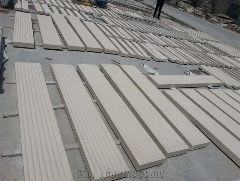 White Limestone,Beige Limestone Moldings, Cornices, Bandings