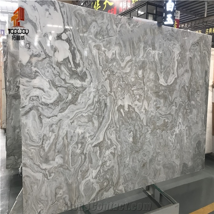 Andes Snow Grey Marble Slab Big Marble Slabs for Good Price
