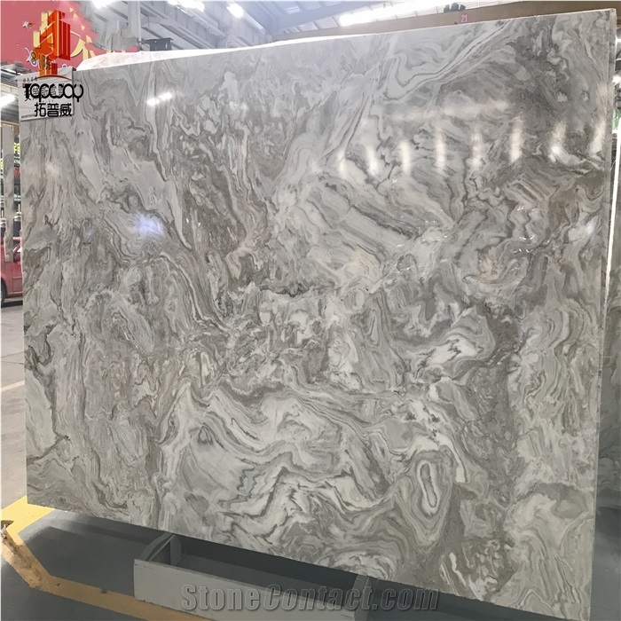 Andes Snow Grey Marble Slab Big Marble Slabs for Good Price