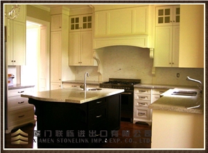 Marble Granite Kitchen Countertop, Kashmir White