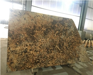Brazilian Yellow Flowers Granite Floor Tiles