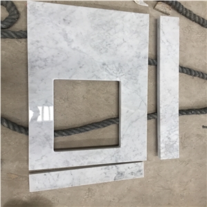 White Carrara Marble Kitchen Countertop Customized