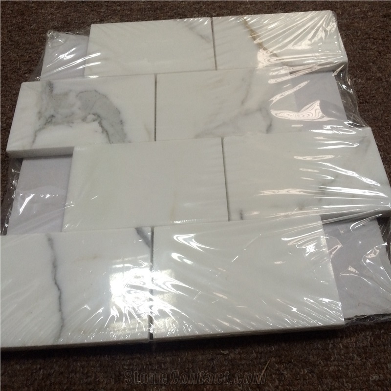 White Marble Subway Brick Mosaic Tiles