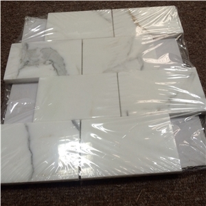 White Marble Subway Brick Mosaic Tiles