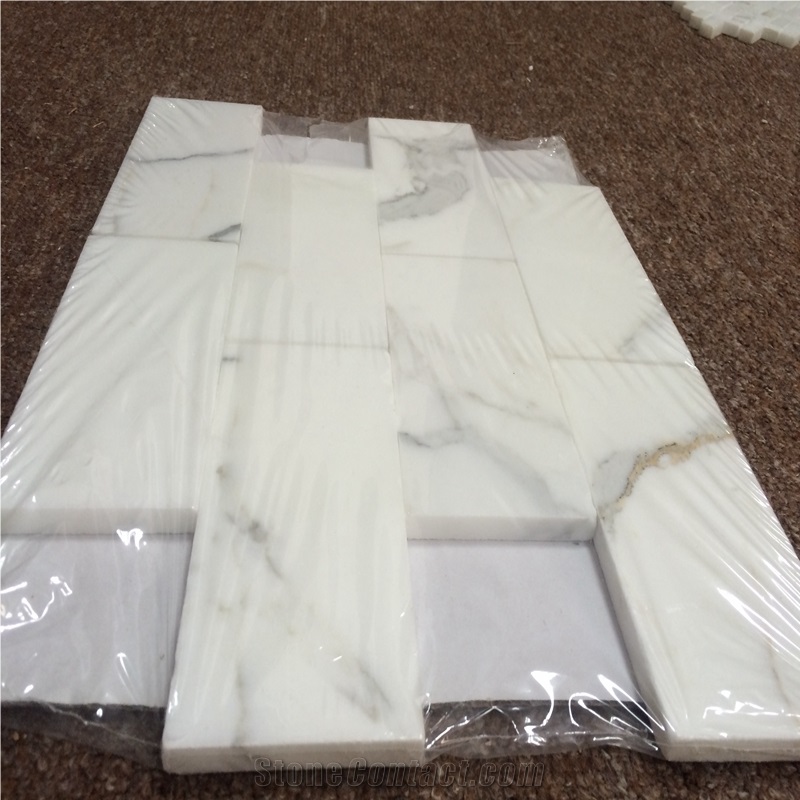 White Marble Subway Brick Mosaic Tiles