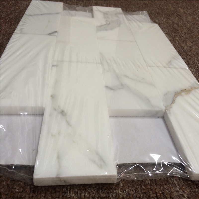 White Marble Subway Brick Mosaic Tiles