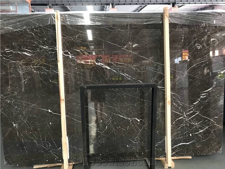 Saint Laurent Brown Tiny Marble Slabs and Tiles