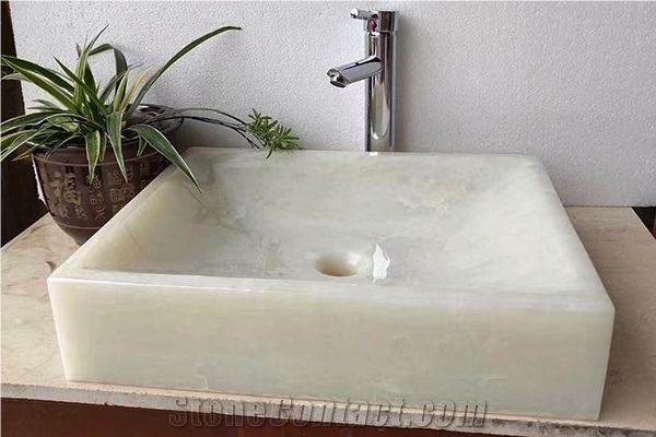 Snow White Onyx Basins