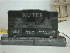 China Blackgranite Monument Slant Marker Headstone