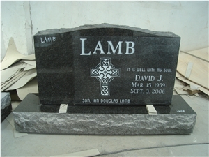 China Blackgranite Monument Slant Marker Headstone