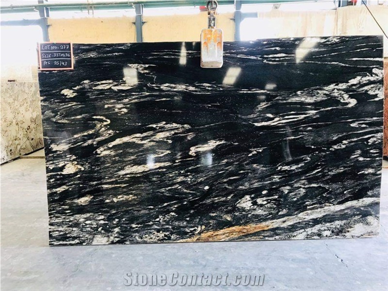 Alaska Black Granite Slabs