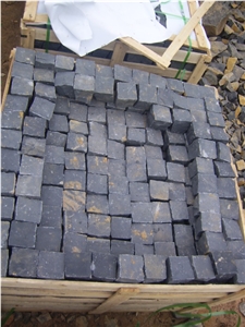 Austral Black Basalt Cobblestone Paver Mats Cobble