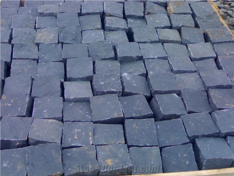 Austral Black Basalt Cubes Cube Stone Paver Cobble